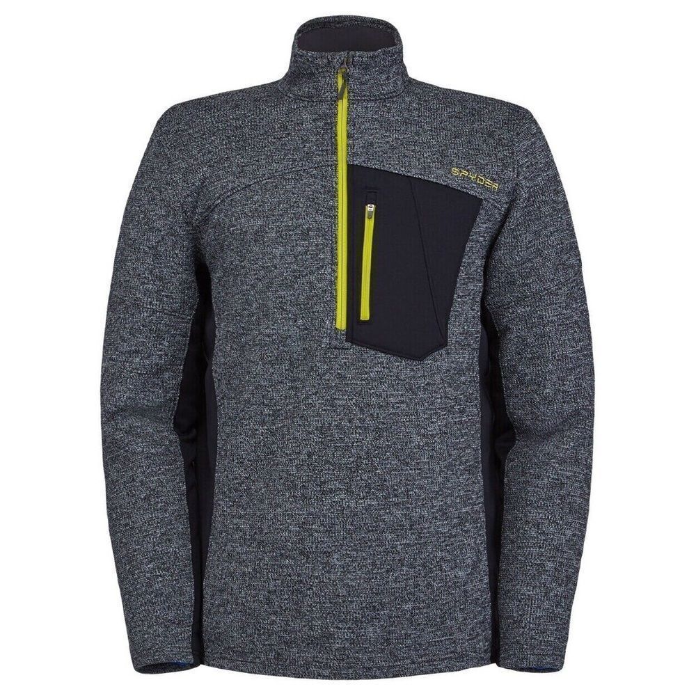 Spyder Bandit Half Zip Fleece Jacket Black CTS CL‎ NWT
